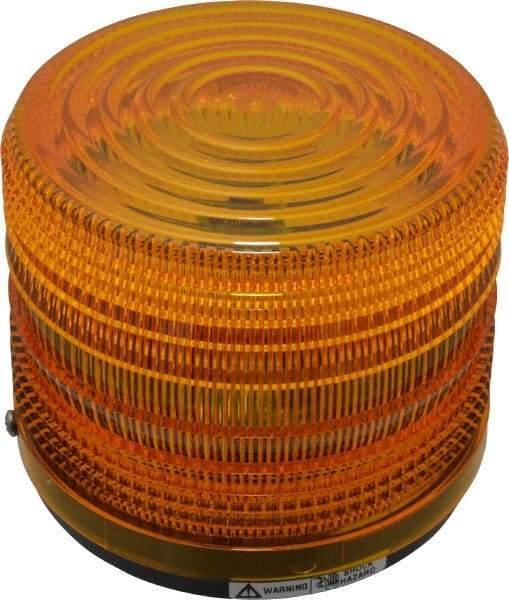 Federal Signal Corp - 12 VDC, 3R NEMA Rated, Strobe Tube, Amber, Strobe Light - 80 Flashes per min, 5-1/2 Inch Diameter, 5-1/16 Inch High, IP66 Ingress Rating, Surface Mount - Industrial Tool & Supply