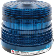 Federal Signal Corp - 12 VDC, 3R NEMA Rated, Strobe Tube, Blue, Strobe Light - 80 Flashes per min, 5-1/2 Inch Diameter, 5-1/16 Inch High, IP66 Ingress Rating, Surface Mount - Industrial Tool & Supply