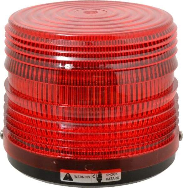 Federal Signal Corp - 24 VDC, 3R NEMA Rated, Strobe Tube, Red, Strobe Light - 80 Flashes per min, 5-1/2 Inch Diameter, 5-1/16 Inch High, IP66 Ingress Rating, Surface Mount - Industrial Tool & Supply