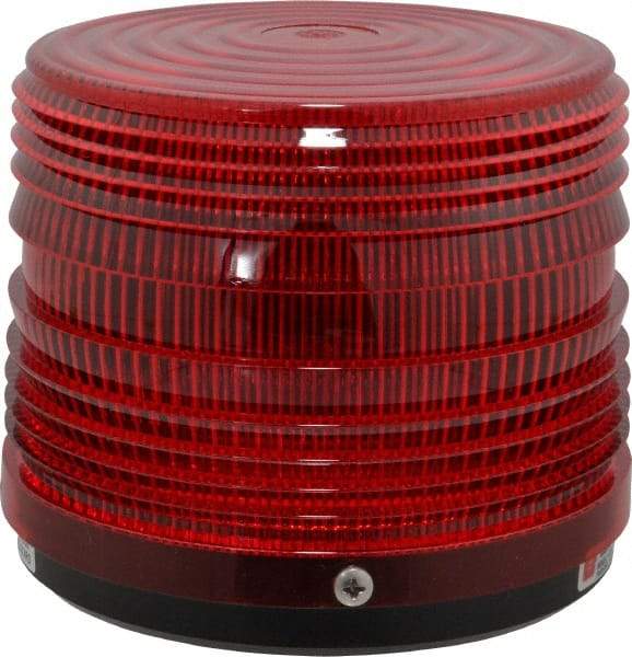 Federal Signal Corp - 120 VAC, 3R NEMA Rated, Strobe Tube, Red, Strobe Light - 80 Flashes per min, 1/2 Inch Pipe, 5-1/2 Inch Diameter, 5-1/4 Inch High, IP66 Ingress Rating, Pipe Mount - Industrial Tool & Supply