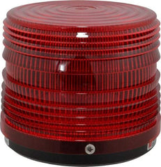 Federal Signal Corp - 120 VAC, 3R NEMA Rated, Strobe Tube, Red, Strobe Light - 80 Flashes per min, 1/2 Inch Pipe, 5-1/2 Inch Diameter, 5-1/4 Inch High, IP66 Ingress Rating, Pipe Mount - Industrial Tool & Supply