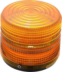 Federal Signal Corp - 120 VAC, 3R NEMA Rated, Strobe Tube, Amber, Strobe Light - 80 Flashes per min, 1/2 Inch Pipe, 5-1/2 Inch Diameter, 5-1/4 Inch High, IP66 Ingress Rating, Pipe Mount - Industrial Tool & Supply