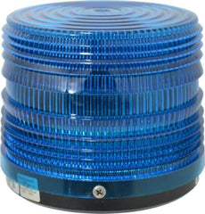 Federal Signal Corp - 120 VAC, 3R NEMA Rated, Strobe Tube, Blue, Strobe Light - 80 Flashes per min, 1/2 Inch Pipe, 5-1/2 Inch Diameter, 5-1/4 Inch High, IP66 Ingress Rating, Pipe Mount - Industrial Tool & Supply