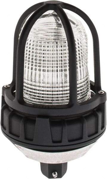 Federal Signal Corp - 120 VAC, 4X NEMA Rated, Strobe Tube, Clear, Strobe Light - 80 Flashes per min, 3/4 Inch Pipe, 5-1/2 Inch Diameter, 9-1/4 Inch High, IP66 Ingress Rating, Pipe Mount - Industrial Tool & Supply