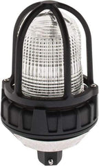 Federal Signal Corp - 120 VAC, 4X NEMA Rated, Strobe Tube, Clear, Strobe Light - 80 Flashes per min, 3/4 Inch Pipe, 5-1/2 Inch Diameter, 9-1/4 Inch High, IP66 Ingress Rating, Pipe Mount - Industrial Tool & Supply