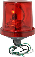 Federal Signal Corp - 4X NEMA Rated, 120 VAC, 0.22 Amp, 25 Watt, Rotating Beacon Incandescent Light - 1/2 Inch Mounted Size x Pipe Mounted, 7-1/4 Inch High, 5-1/2 Inch Diameter, 90 Flashes per min, Includes Lamp - Industrial Tool & Supply