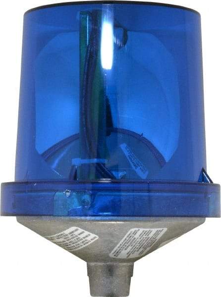 Federal Signal Corp - 4X NEMA Rated, 120 VAC, 0.22 Amp, 25 Watt, Rotating Beacon Incandescent Light - 1/2 Inch Mounted Size x Pipe Mounted, 7-1/4 Inch High, 5-1/2 Inch Diameter, 90 Flashes per min, Includes Lamp - Industrial Tool & Supply