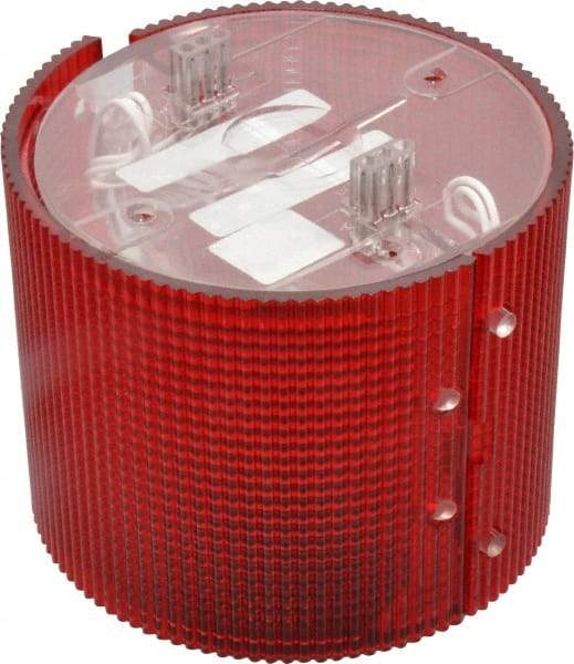 Federal Signal Corp - Incandescent Lamp, Red, Flashing and Steady, Stackable Tower Light Module - 24 VDC, 0.76 Amp, 1 NEMA Rated, Base Mount - Industrial Tool & Supply
