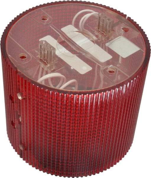 Federal Signal Corp - Incandescent Lamp, Red, Flashing and Steady, Stackable Tower Light Module - 120 VAC, 0.13 Amp, 1 NEMA Rated, Base Mount - Industrial Tool & Supply