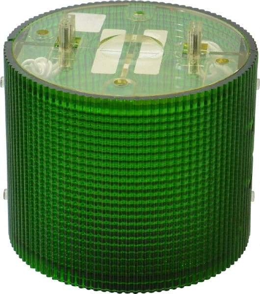 Federal Signal Corp - Incandescent Lamp, Green, Flashing and Steady, Stackable Tower Light Module - 120 VAC, 0.13 Amp, 1 NEMA Rated, Base Mount - Industrial Tool & Supply