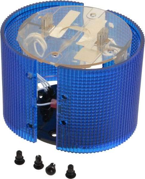 Federal Signal Corp - Incandescent Lamp, Blue, Flashing and Steady, Stackable Tower Light Module - 120 VAC, 0.13 Amp, 1 NEMA Rated, Base Mount - Industrial Tool & Supply