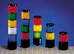 Federal Signal Corp - Incandescent Lamp, Blue, Flashing and Steady, Stackable Tower Light Module - 24 VDC, 0.76 Amp, 1 NEMA Rated, Base Mount - Industrial Tool & Supply