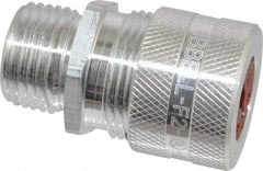 Hubbell Wiring Device-Kellems - 4.7 to 6.3mm Capacity, Liquidtight, Straight Strain Relief Cord Grip - 1/2 NPT Thread, Aluminum - Industrial Tool & Supply