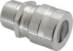 Hubbell Wiring Device-Kellems - 6.3 to 9.7mm Capacity, Liquidtight, Straight Strain Relief Cord Grip - 1/2 NPT Thread, Aluminum - Industrial Tool & Supply