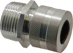 Hubbell Wiring Device-Kellems - 12.7 to 15.9mm Capacity, Liquidtight, Straight Strain Relief Cord Grip - 3/4 NPT Thread, Aluminum - Industrial Tool & Supply