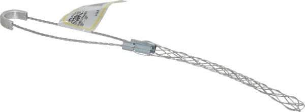 Hubbell Wiring Device-Kellems - 0.32 to 0.43 Inch Cable Diameter, Galvanized Steel, Single Loop Support Grip - 8 Inch Long, 450 Lb. Breaking Strength, 4 Inch Mesh Length - Industrial Tool & Supply