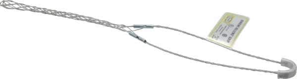 Hubbell Wiring Device-Kellems - 0.43 to 0.56 Inch Cable Diameter, Galvanized Steel, Single Loop Support Grip - 10-3/4 Inch Long, 550 Lb. Breaking Strength, 4-3/4 Inch Mesh Length - Industrial Tool & Supply