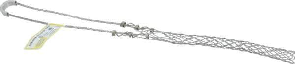 Hubbell Wiring Device-Kellems - 0.73 to 0.85 Inch Cable Diameter, Galvanized Steel, Single Loop Support Grip - 13-3/4 Inch Long, 1,400 Lb. Breaking Strength, 6-3/4 Inch Mesh Length - Industrial Tool & Supply