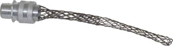 Hubbell Wiring Device-Kellems - 12.7 to 16mm Capacity, Liquidtight, Straight Strain Relief Cord Grip - 1/2 NPT Thread, 6" Long, Aluminum - Industrial Tool & Supply