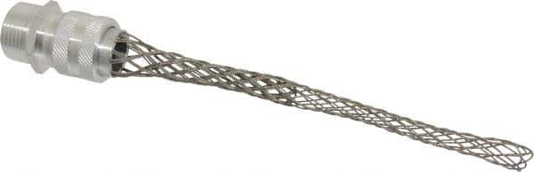 Hubbell Wiring Device-Kellems - 12.7 to 16mm Capacity, Liquidtight, Straight Strain Relief Cord Grip - 3/4 NPT Thread, 6" Long, Aluminum - Industrial Tool & Supply