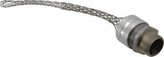 Hubbell Wiring Device-Kellems - 16 to 19.1mm Capacity, Liquidtight, Straight Strain Relief Cord Grip - 1 NPT Thread, 7.865" Long, Aluminum - Industrial Tool & Supply