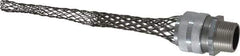 Hubbell Wiring Device-Kellems - 22.4 to 25.4mm Capacity, Liquidtight, Straight Strain Relief Cord Grip - 1 NPT Thread, 8.265" Long, Aluminum - Industrial Tool & Supply