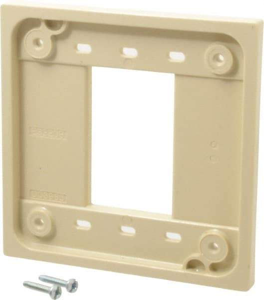 Hubbell Wiring Device-Kellems - Ivory Adapter Plate - For Use With 1-and 2-Gang Device Boxes - Industrial Tool & Supply