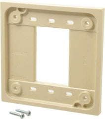 Hubbell Wiring Device-Kellems - Ivory Adapter Plate - For Use With 1-and 2-Gang Device Boxes - Industrial Tool & Supply
