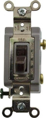 Hubbell Wiring Device-Kellems - 1 Pole, 120 to 277 VAC, 15 Amp, Industrial Grade Toggle, Wall and Dimmer Light Switch - 1-5/16 Inch Wide x 4-1/16 Inch High - Industrial Tool & Supply