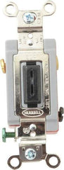 Hubbell Wiring Device-Kellems - 3 Pole, 120 to 277 VAC, 20 Amp, Industrial Grade, Key Lock, Wall and Dimmer Light Switch - 1-5/16 Inch Wide x 4-1/16 Inch High - Industrial Tool & Supply