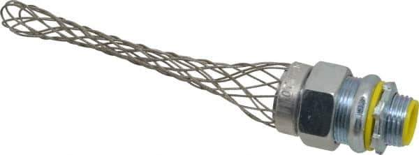 Hubbell Wiring Device-Kellems - 0.32 to 0.43" Cable Capacity, Liquidtight, Straight Strain Relief Cord Grip - 1/2 NPT Thread, 3-1/2" Long, Steel - Industrial Tool & Supply