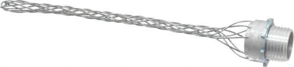 Hubbell Wiring Device-Kellems - 10.9 to 13.7mm Capacity, Dust-tight, Straight Strain Relief Cord Grip - 1/2 NPT Thread, 4-3/4" Long, Aluminum - Industrial Tool & Supply