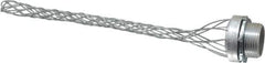 Hubbell Wiring Device-Kellems - 13.7 to 18.5mm Capacity, Dust-tight, Straight Strain Relief Cord Grip - 3/4 NPT Thread, 6-1/2" Long, Aluminum - Industrial Tool & Supply