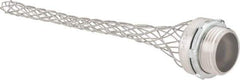 Hubbell Wiring Device-Kellems - 1.85 to 2.46mm Capacity, Dust-tight, Straight Strain Relief Cord Grip - 1 NPT Thread, 7" Long, Aluminum - Industrial Tool & Supply