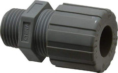 Hubbell Wiring Device-Kellems - 4.7 to 6.3mm Capacity, Liquidtight, Straight Strain Relief Cord Grip - 1/2 NPT Thread, Nylon - Industrial Tool & Supply