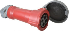 Hubbell Wiring Device-Kellems - Pin & Sleeve Plugs & Connectors; Connector Type: Connector ; Pin Configuration: 4 ; Number of Poles: 3 ; Amperage: 30 ; Voltage: 480 VAC ; Maximum Cord Grip Diameter (mm): 31.80 - Exact Industrial Supply