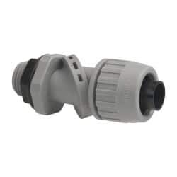 Hubbell Wiring Device-Kellems - 1/2" Trade, Thermoplastic Push In Flexible Liquidtight Conduit Connector - Noninsulated - Industrial Tool & Supply