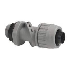 Hubbell Wiring Device-Kellems - 1/2" Trade, Thermoplastic Push In Flexible Liquidtight Conduit Connector - Noninsulated - Industrial Tool & Supply