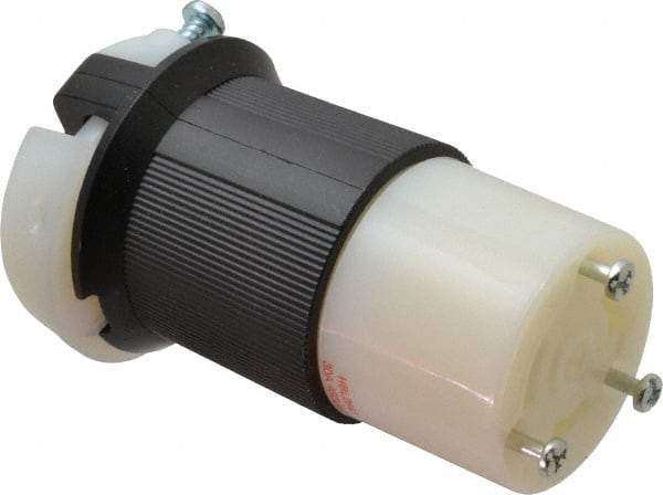 Hubbell Wiring Device-Kellems - 480 VAC, 30 Amp, L8-30R Configuration, Industrial Grade, Self Grounding Connector - 1 Phase, 2 Poles, IP20, 0.36 to 0.93 Inch Cord Diameter - Industrial Tool & Supply