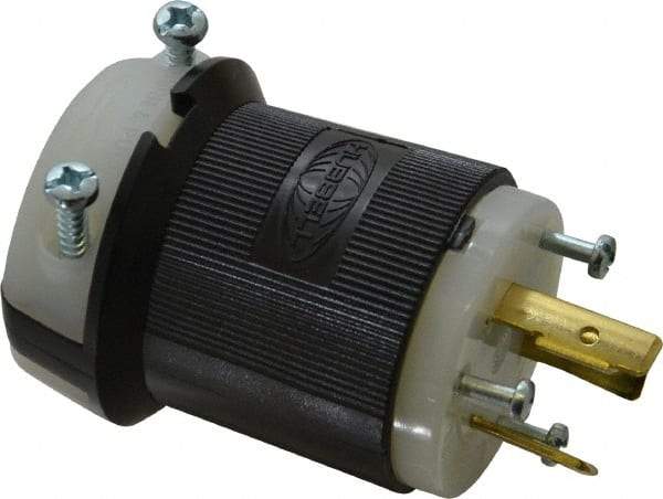 Hubbell Wiring Device-Kellems - 480 VAC, 20 Amp, L8-20P Configuration, Industrial Grade, Self Grounding Plug - 1 Phase, 2 Poles, IP20, 0.36 to 0.93 Inch Cord Diameter - Industrial Tool & Supply