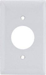 Hubbell Wiring Device-Kellems - 1 Gang, 4-1/2 Inch Long x 2.78 Inch Wide, Standard Outlet Wall Plate - Single Outlet, Metallic, Stainless Steel - Industrial Tool & Supply