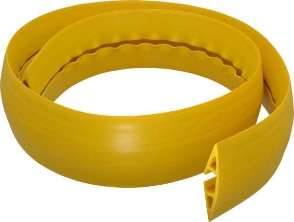 Hubbell Wiring Device-Kellems - 1 Channel, 5 Ft Long, 1/2" Max Compatible Cable Diam, Yellow PVC On Floor Cable Cover - 3" Overall Width x 3/4" Overall Height, 3/4" Channel Width x 1/2" Channel Height - Industrial Tool & Supply