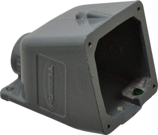 Hubbell Wiring Device-Kellems - 20, 30 Amp, 1 Inch Hub Size, Cast Aluminum Pin and Sleeve Angle Back Box - IP54, IP67, 15° Box Angle - Industrial Tool & Supply