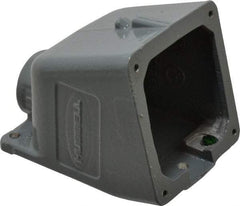 Hubbell Wiring Device-Kellems - 20, 30 Amp, 1 Inch Hub Size, Cast Aluminum Pin and Sleeve Angle Back Box - IP54, IP67, 15° Box Angle - Industrial Tool & Supply