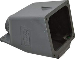 Hubbell Wiring Device-Kellems - 60, 63 Amp, 1-1/4 Inch Hub Size, Cast Aluminum Pin and Sleeve Angle Back Box - IP67, 15° Box Angle - Industrial Tool & Supply