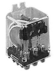 ACI - 11 Pins, Square Electromechanical Blade General Purpose Relay - 10 Amp at 240 VAC, 3PDT, 230 VAC - Industrial Tool & Supply