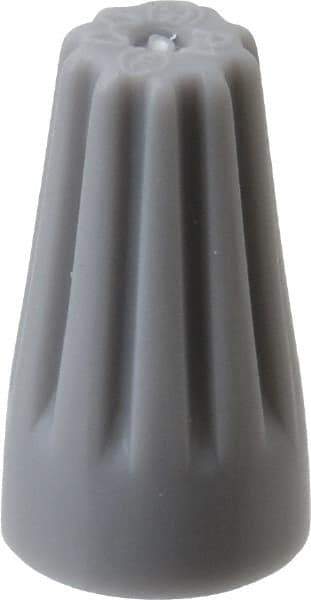 3M - 3, 22 to 2, 16 AWG, 300 Volt, Fire Resistant, Standard Twist on Wire Connector - Gray, 221°F - Industrial Tool & Supply