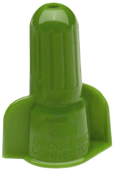 3M - 2, 18 to 5, 12 AWG, 600 Volt, Fire Resistant, Wing Twist on Wire Connector - Green, 221°F - Industrial Tool & Supply