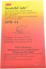 3M - 450 Label, 1.37 Inch Long x 0.22 Inch Wide x 1/4mm Thick, Numeric Vinyl Film Book - Black Legend, White Background, 39.2 to 100.4°F, Self Adhesive - Industrial Tool & Supply