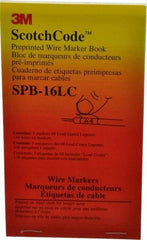 3M - 450 Label, 1.37 Inch Long x 0.22 Inch Wide x 1/4mm Thick, Alphanumeric, Electrical Vinyl Film Book - Black Legend, White Background, 39.2 to 100.4°F, Self Adhesive - Industrial Tool & Supply